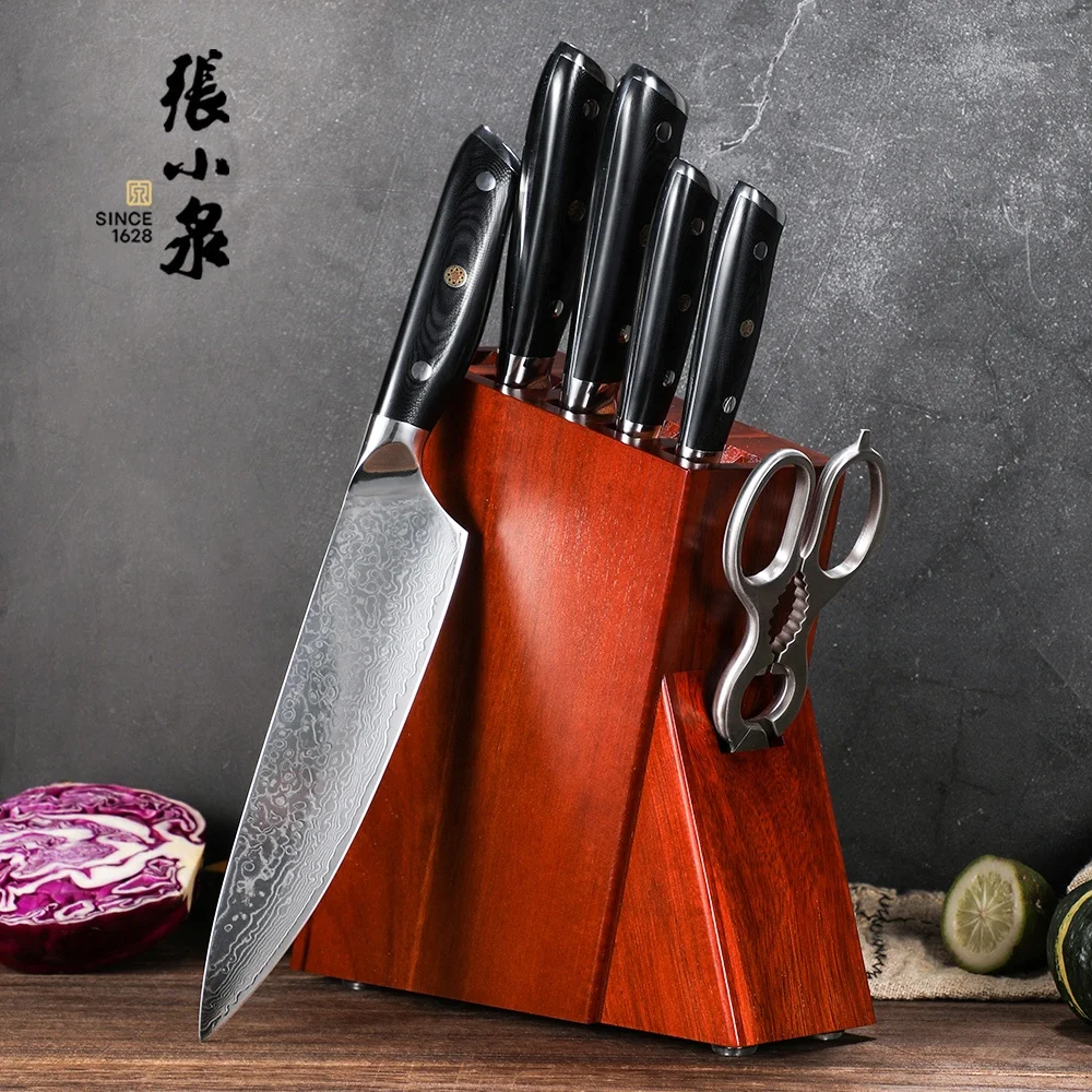 Factory price Professional Damascus Kitchen Knives Set 67 Layers VG10 Japanese Damascus Steel chef Knife Knives