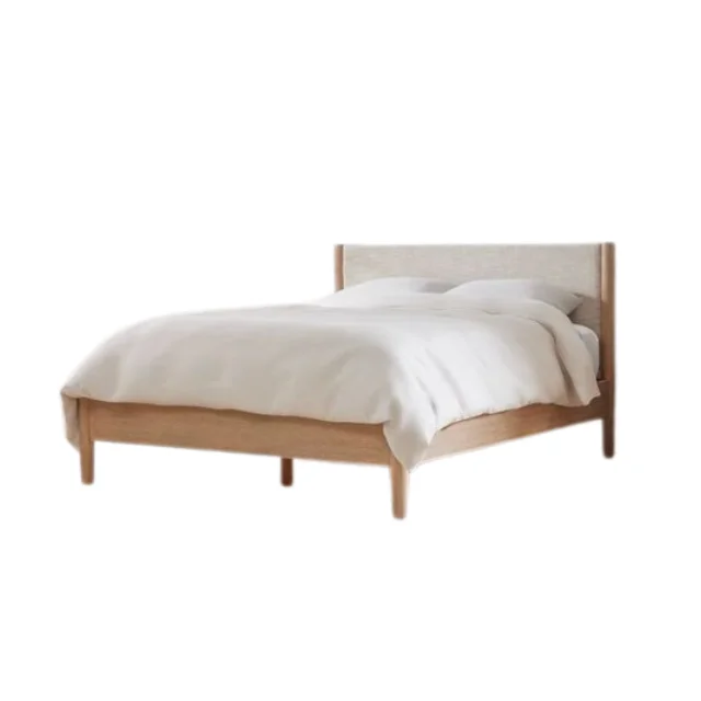Wholesale Price Bed Set Modern Design Queen And King Size Wooden Bed For Bedroom Furniture Natural Wooden Bed