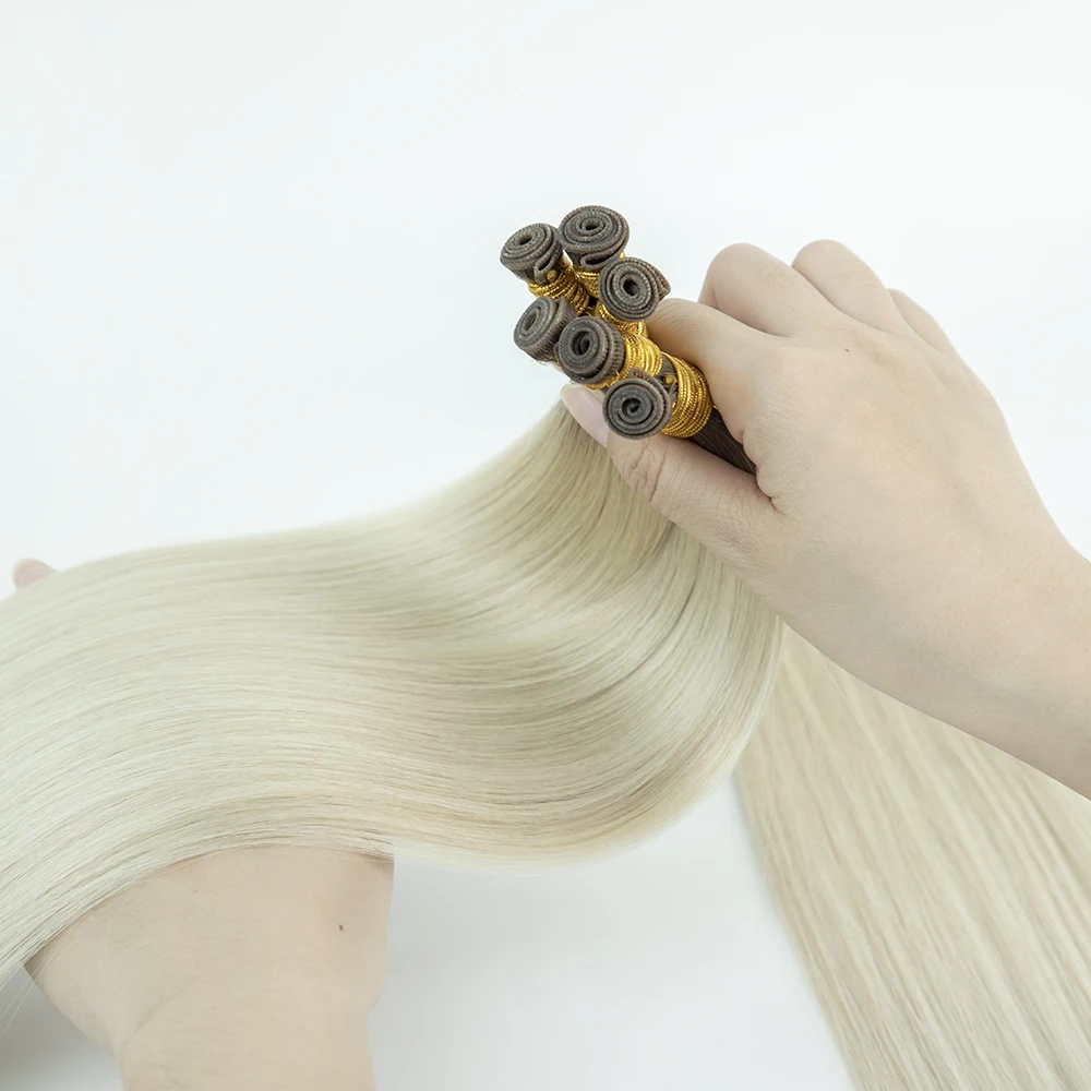 LeShine New Arrival Handtied Wefts Double Drawn No Return Human Hair Extension Genius Hair Weft Brazilian Hair
