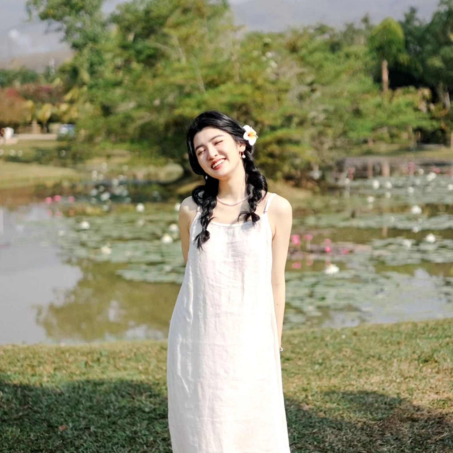 Linen Strap Dress Summer Linen Cami Dress Linen Slip Dress Sleeveless Oversized Custom Boho Shift Midi White Sundress