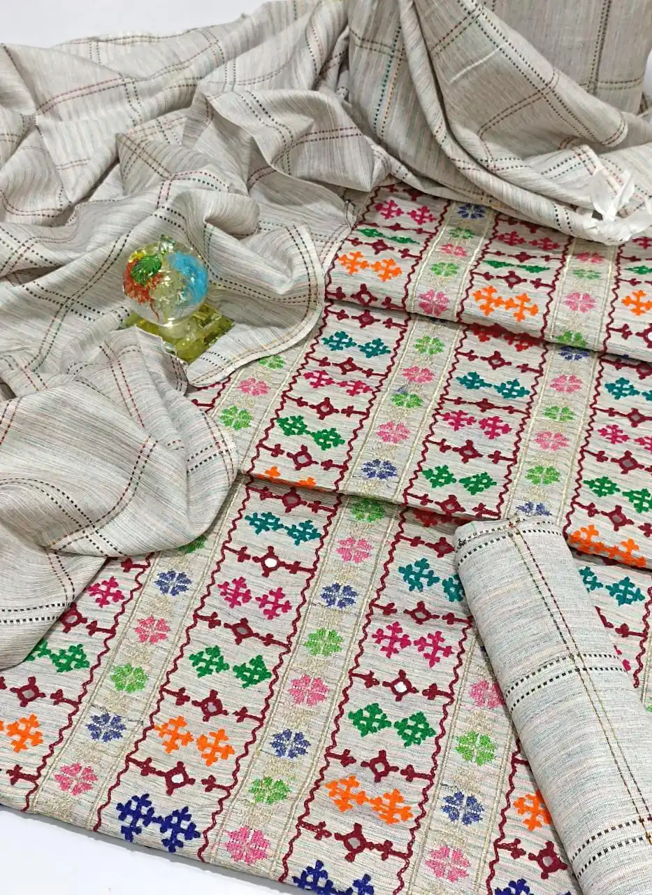 unstitched suit fabric embroidered punjabi dresses