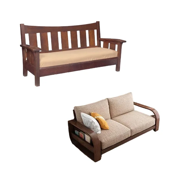 luxury design sectional 1 2 3 seater leather sofa set modern Wood Classic Modern shape living room furniture