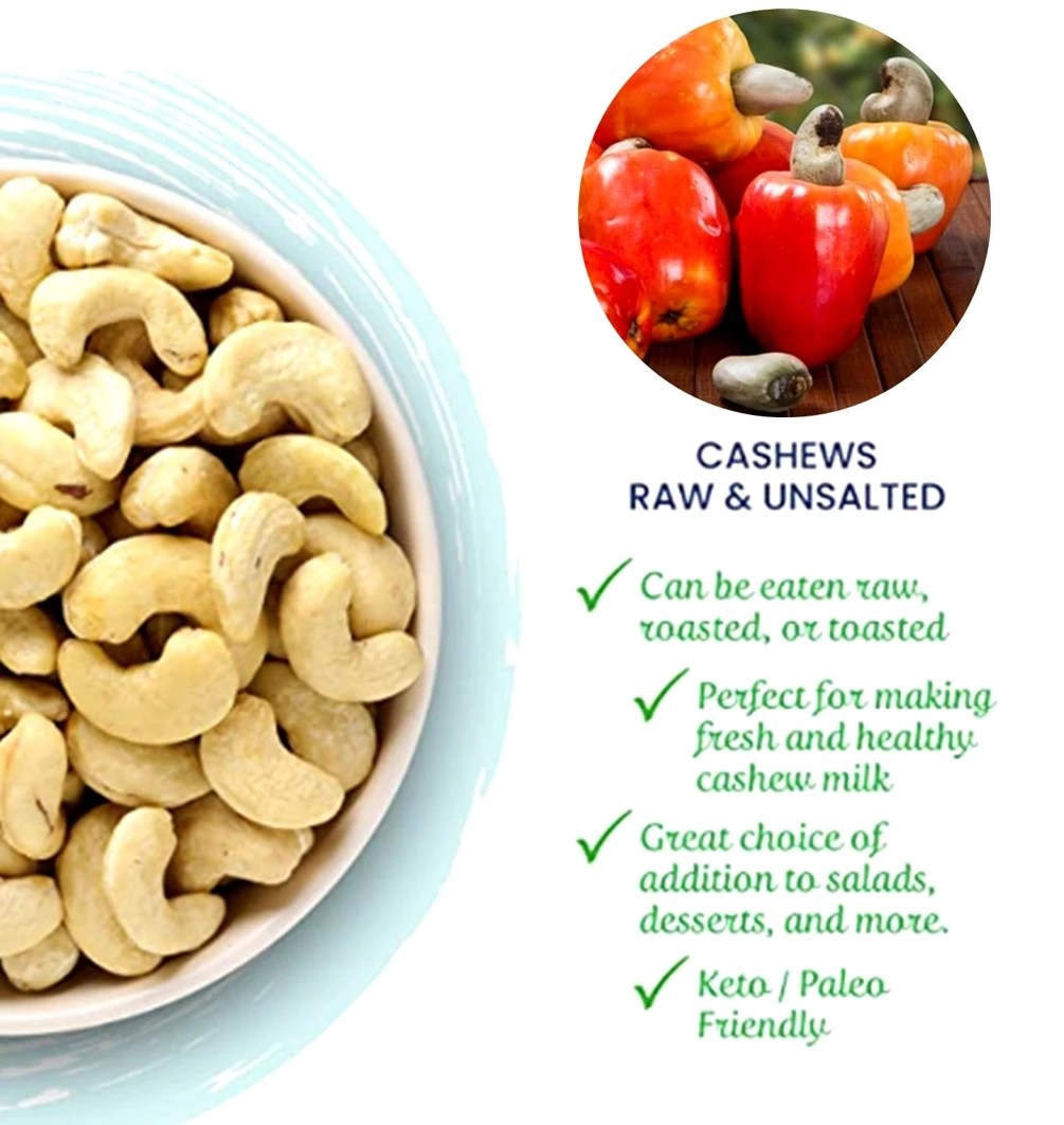 Cashews Nut Raw Whole Cashew Nuts 100% Natural Best Quality Export Grade B Wholesale Premium Product Of Thailand