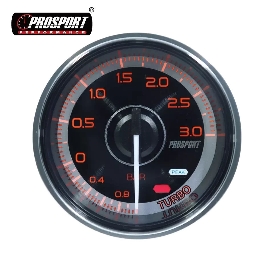 60mm boost gauge electrical black face two colors
