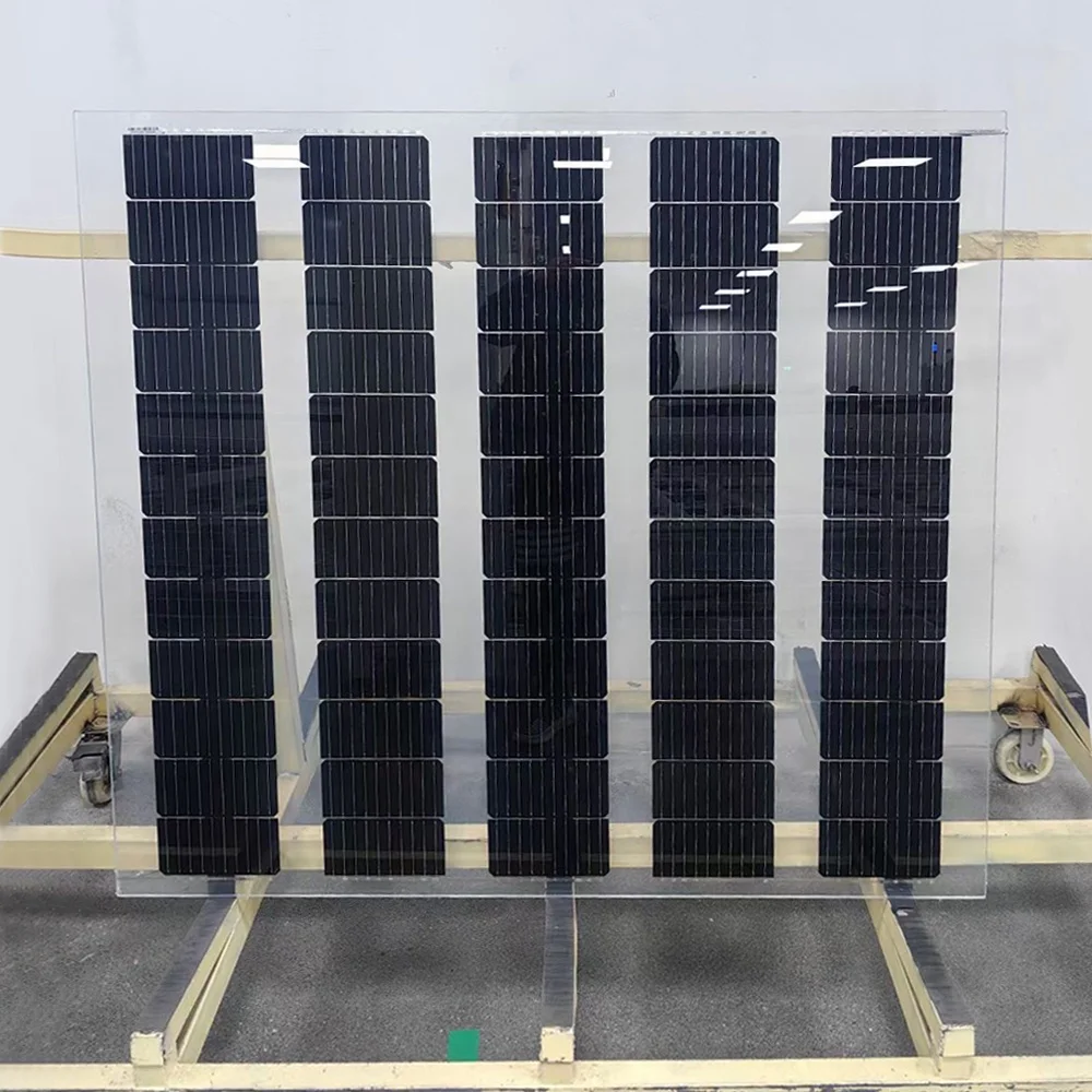 2025 OEM 320 Вт солнечные двухфазные монокристаллические полуячейки PV модули 182 мм 80 ячеек двойные стеклянные бескаркасные фотоэлектрические панели