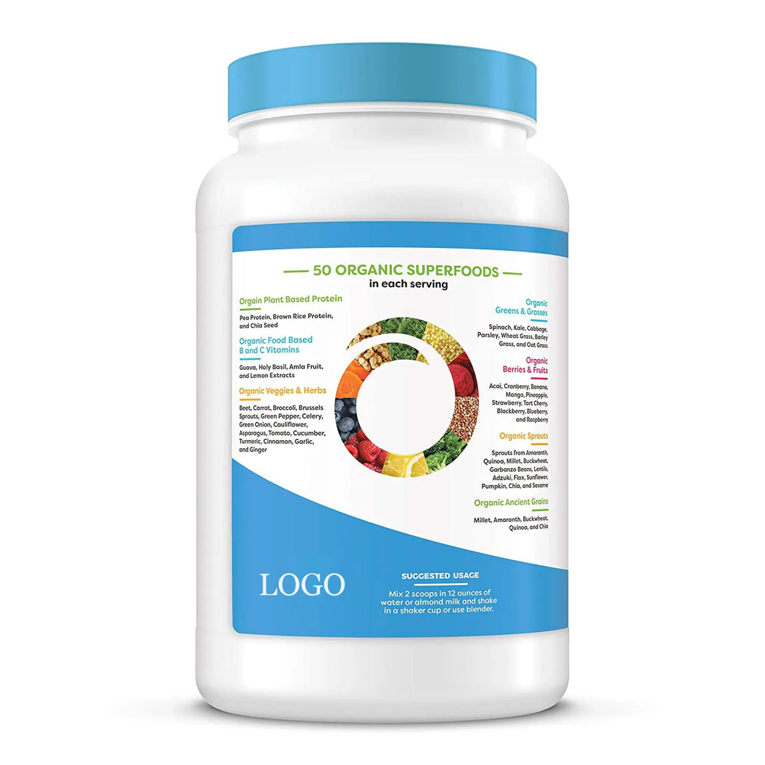 On Sale For Nutrition Supplement Shake Drink Plant Based Organic Greens Vegan Vitamins Protein Powder