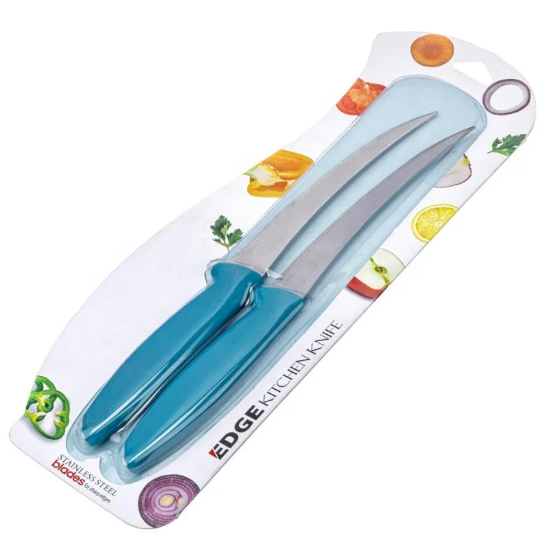 Низкая цена лучший кухонный ужин профессиональный нож для шеф-повара из нержавеющей стали стейка набор с ручкой полипропилена блистерной карточкой