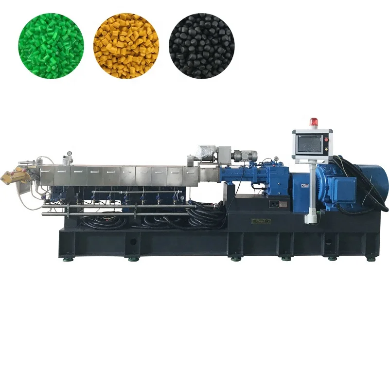 PP/PE+20%-80% Calcium Carbonate Filler Masterbatch Making Machine twin screw extruder