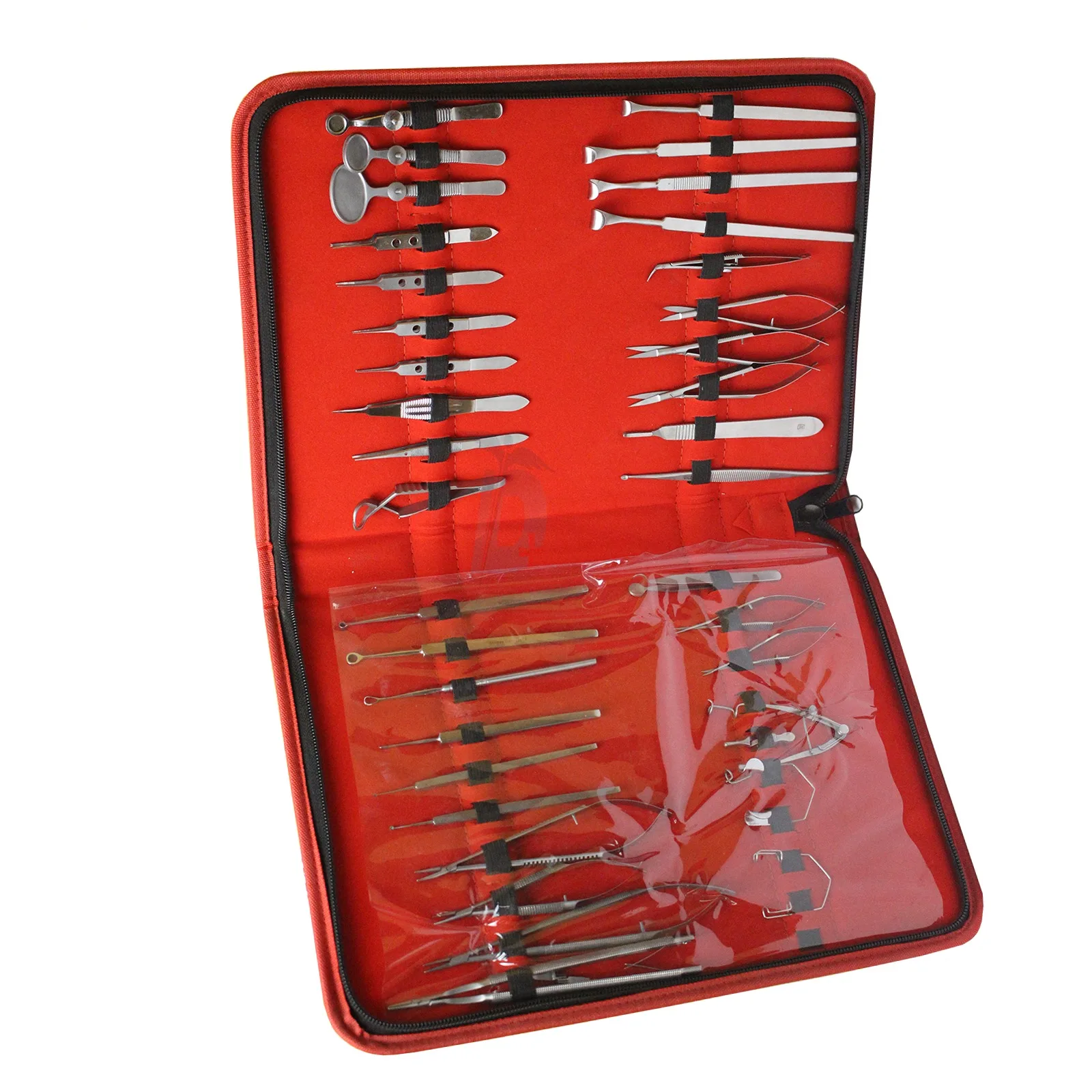 Set of 46 PCs Ophthalmic Eye Micro Surgery Surgical Instruments Set with Pouch