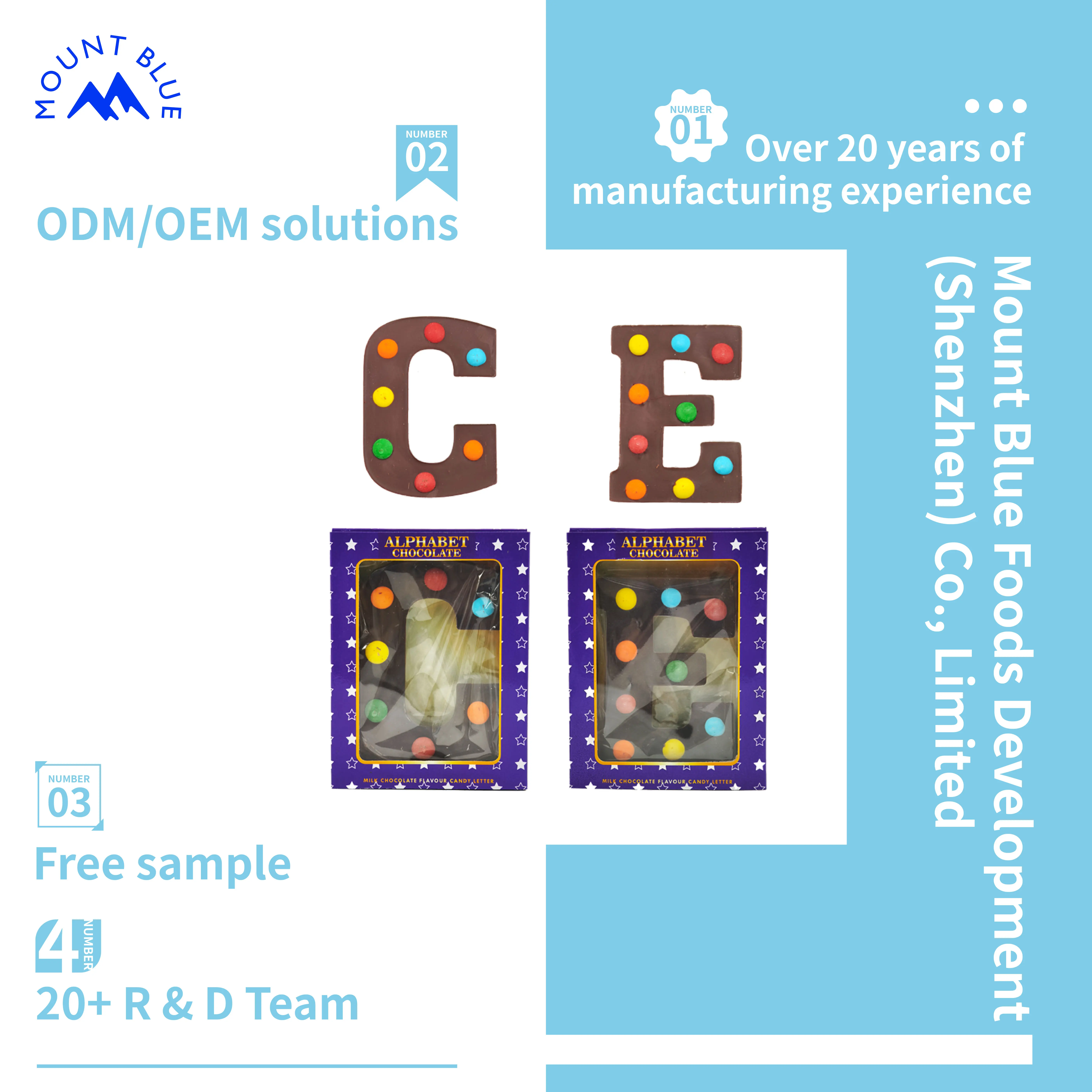 Manufacture Decorated Alphabet Chocolate Custom Chocolate Alphabet Candy