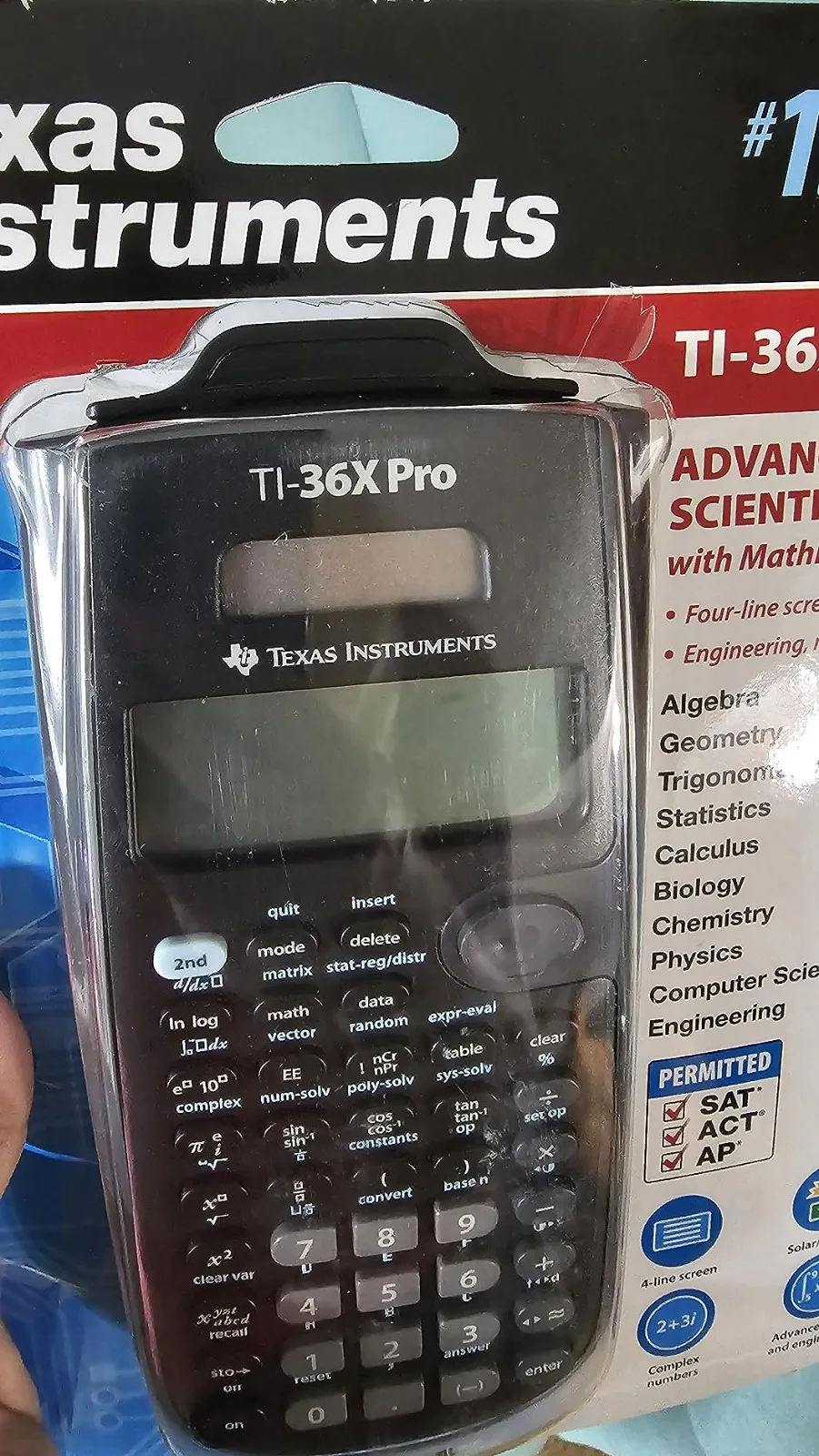 100% Quality Texas Instruments TI-36X Pro Calculators | Black 7.5 Inch- With 1 Year Warranty
