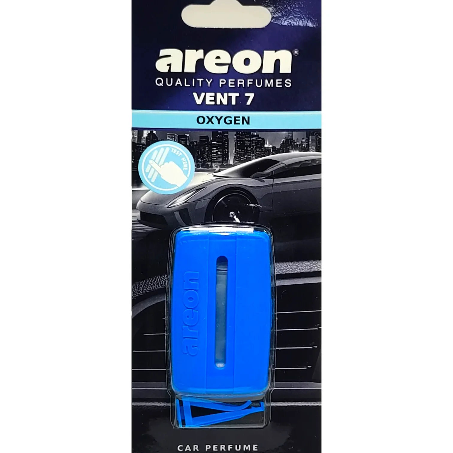 Areon Vent 7 Car Perfume Vent Clip AC and Fan Air Freshener, Oxygen Scent