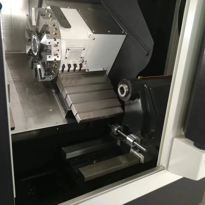 RL-106M Linear guide way mini cnc lathe machine metal lathe live tooling turning machine