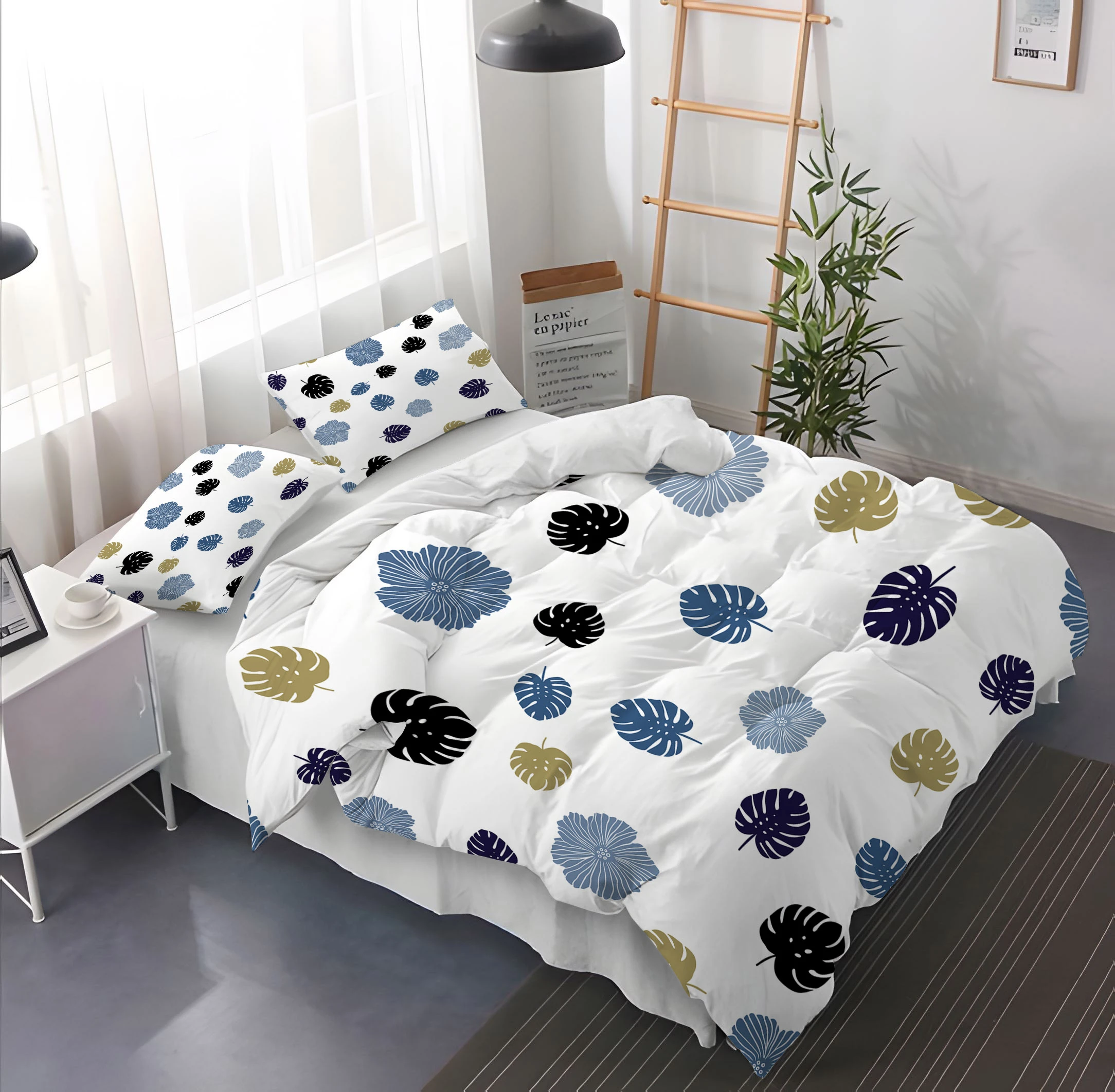 Wholesale luxury king size bed linen winter duvet cover bed sheet bedding set Home hostel hotel use Plain Dyed bedding set