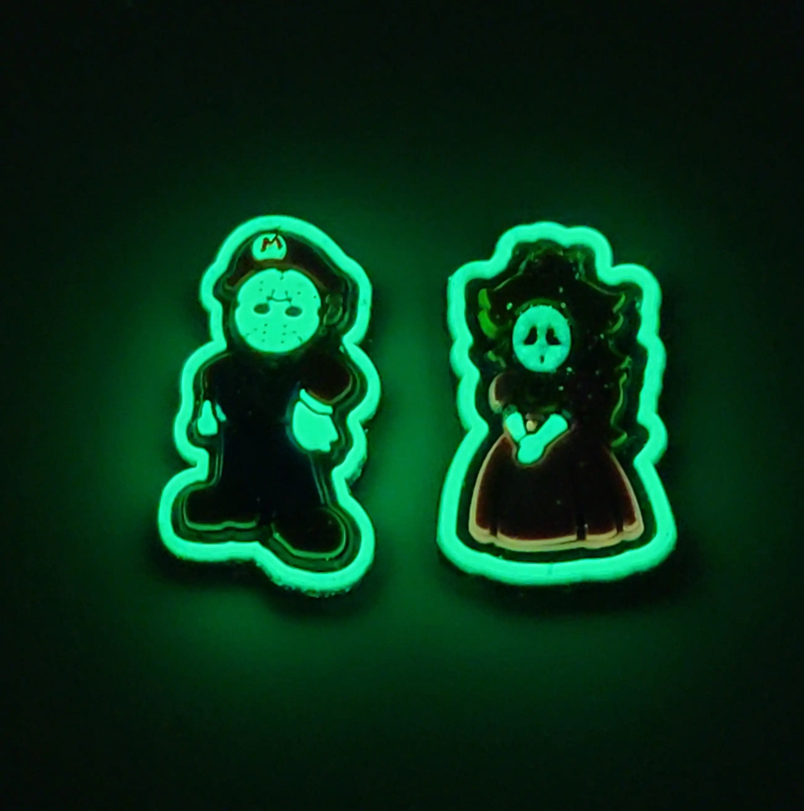 PVC patches 3D Glow In Dark on PVC Patches High Quality Rubber Custom 3D Glow In Dark iron on PVC Patches
