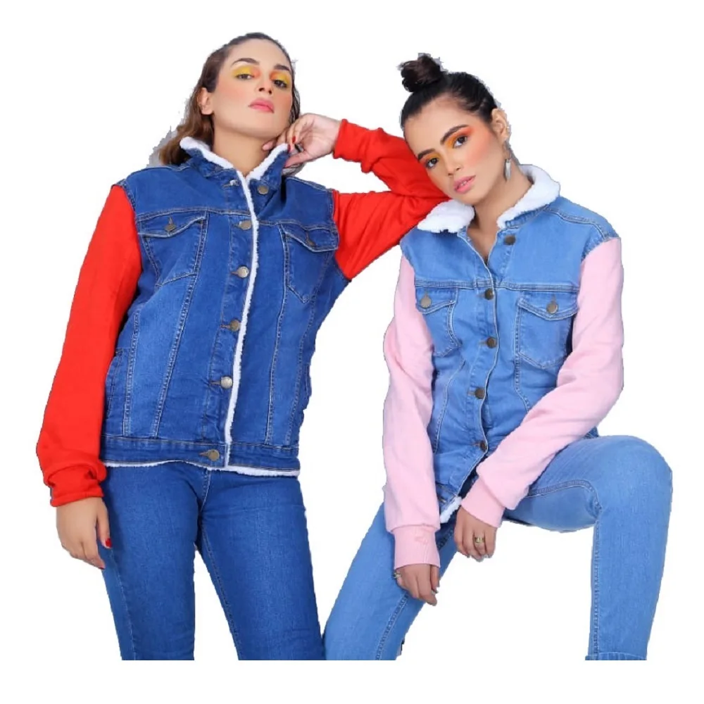 Factory Cheap Price Wholesale High Quality Women Jeans Denim Jacket Top Selling Jackets 2024 With customized logo size & colour