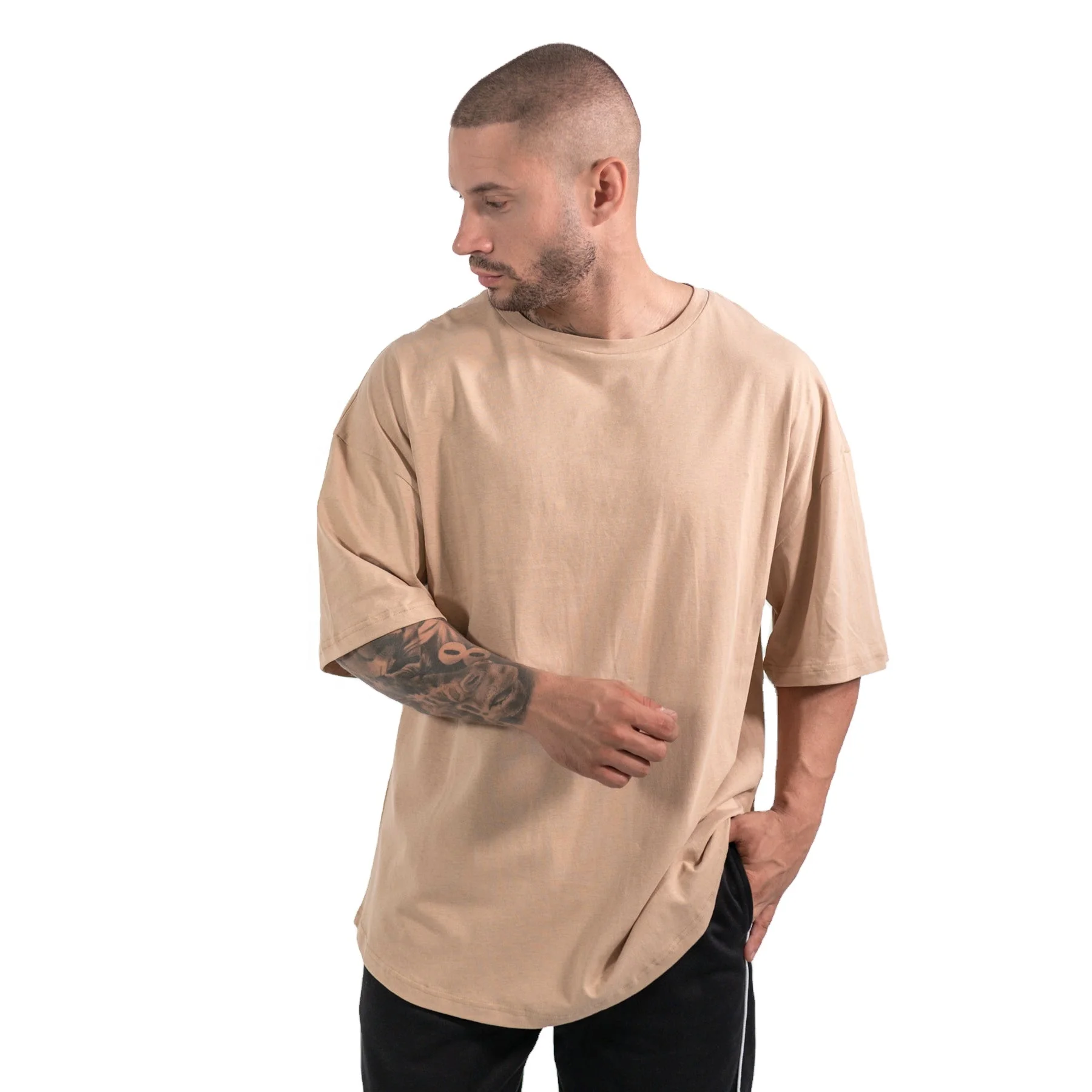 Wholesale Quick Production Men Blank Short Sleeve Round Neck Plus Size T Shirt Casual Summer Oversized T-Shirts