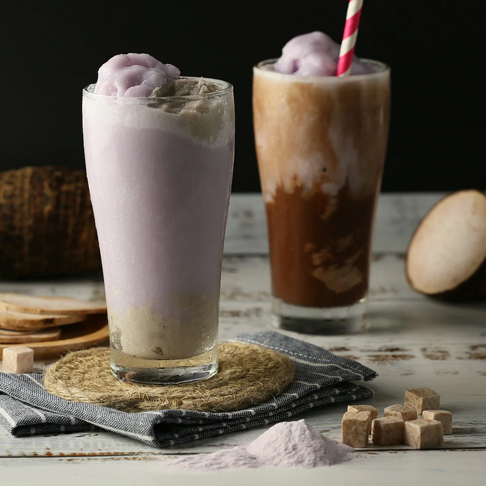 Очищенный в Тайване ароматный порошок Таро смешанный льдом