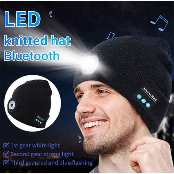 LED Light Up Bluetooth Beanie Stay Connected and Bright in This Tech-Forward Headwear Illuminate Your Style