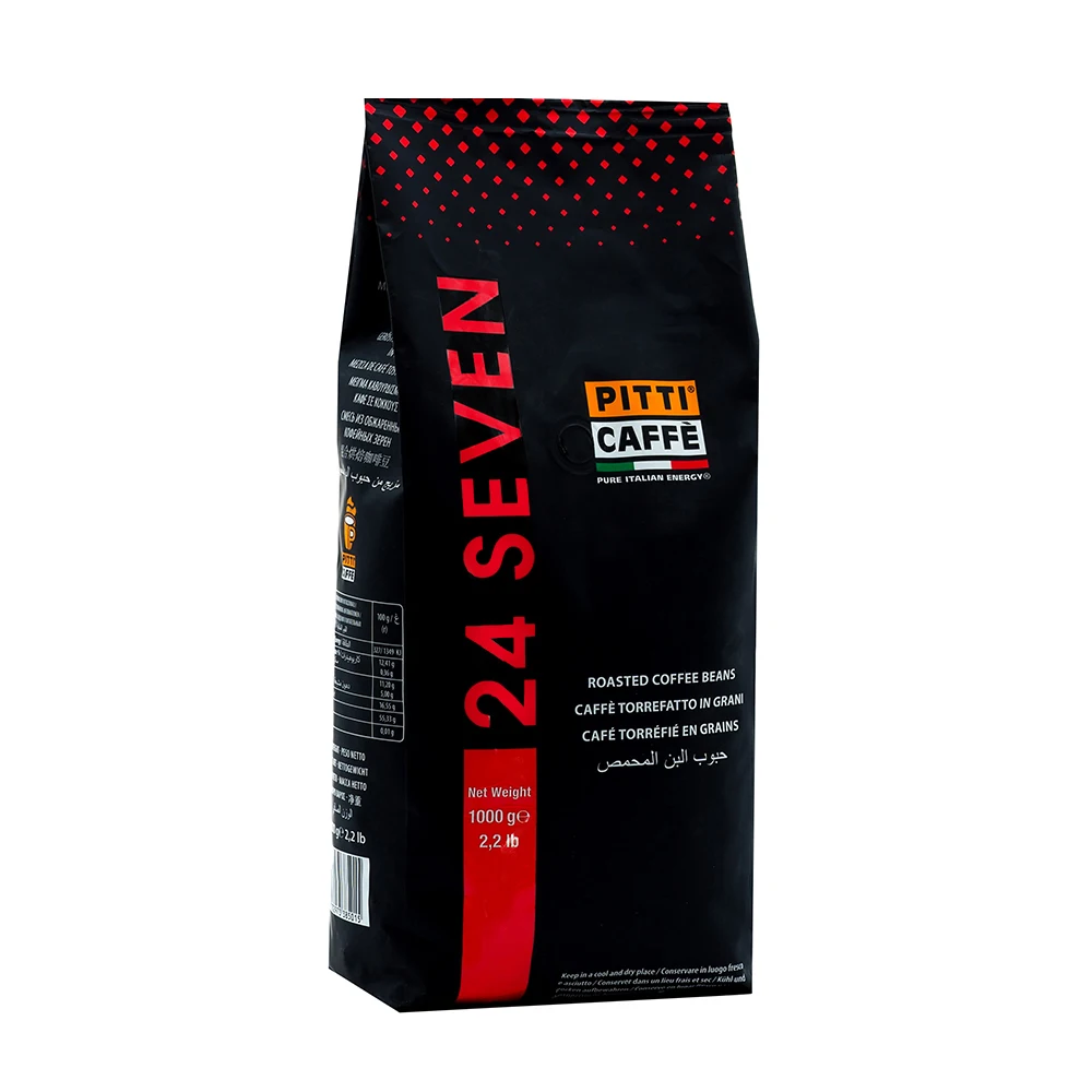 High Quality Italian Coffee - 24 Seven - 1 Kg Bag Roasted Beans - BIO Coffee Blend - Made in Italy - Samples Available