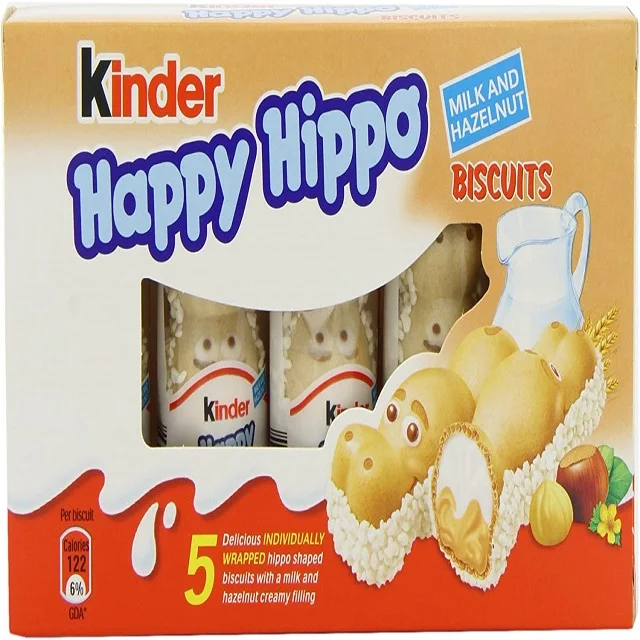 Happy hippo Chocolate Chocolate Kinder Bar Hazelnut 44g Cartoon