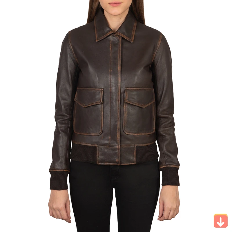 Wholesale Ladies Genuine Sheep Leather Jacket Ladies Cropped Bomber Style Fashion Spring Real Leather Jacket Women oem