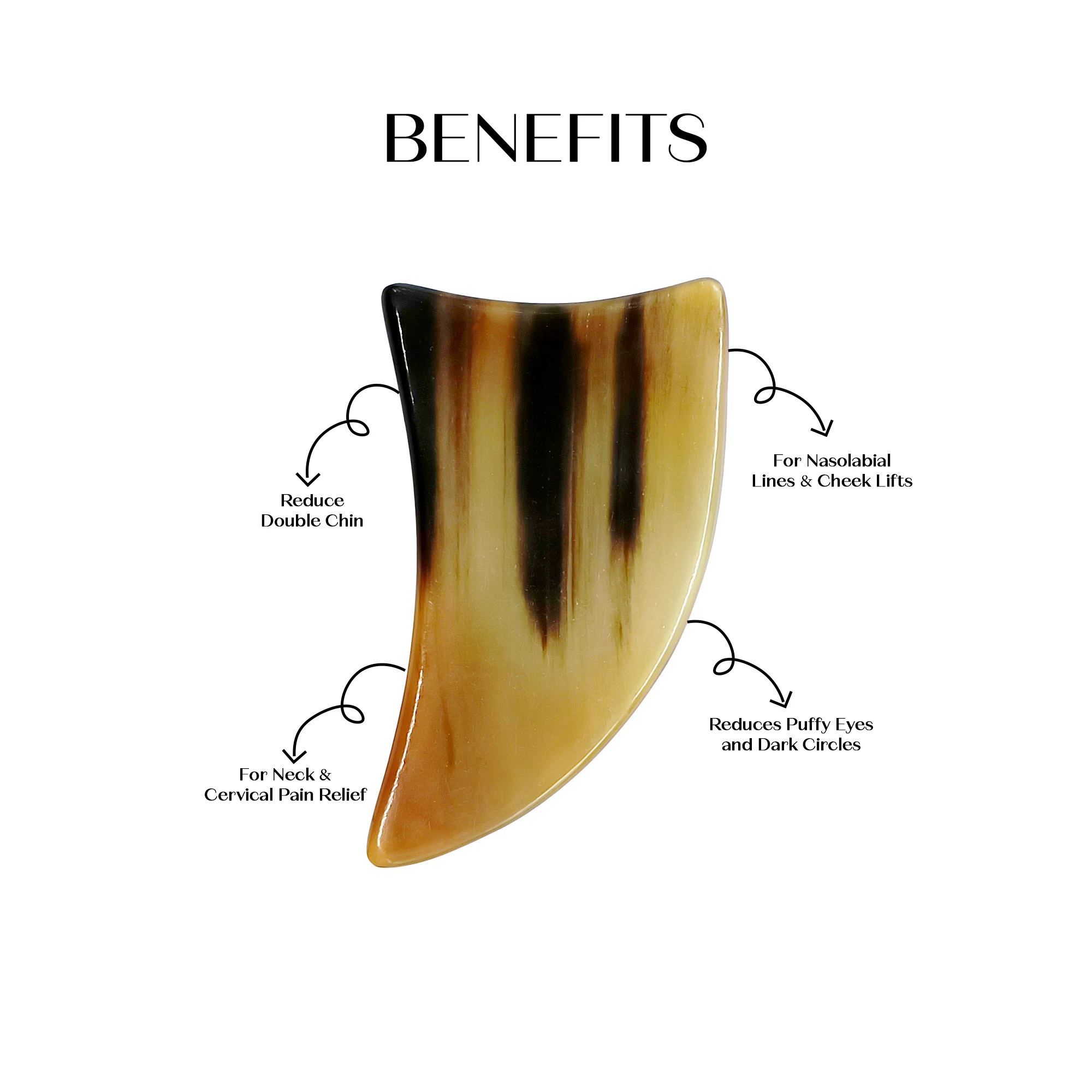 100% Original Natural Horn Gua Sha Scraping Massage Tool Board Scraping Therapy Healthy Massage Care Largest Manufacture Company