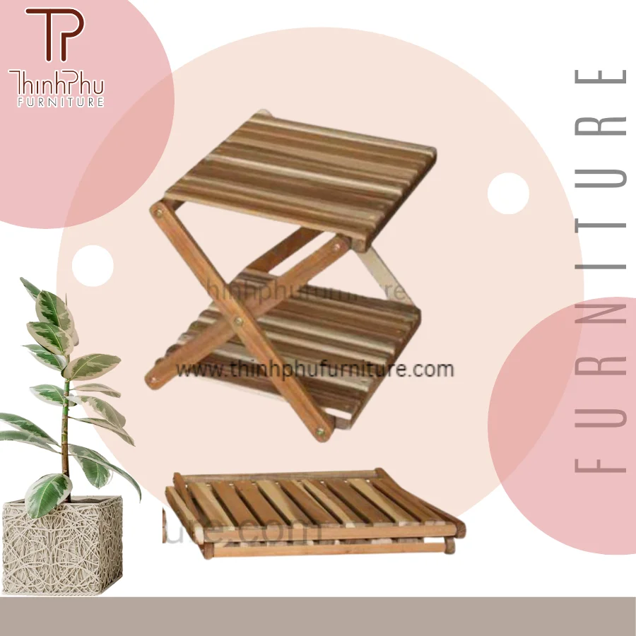 Modern Folding shelf 4 Tie Foldable rack - wood furniture - Storage Racks Vietnam Supplier