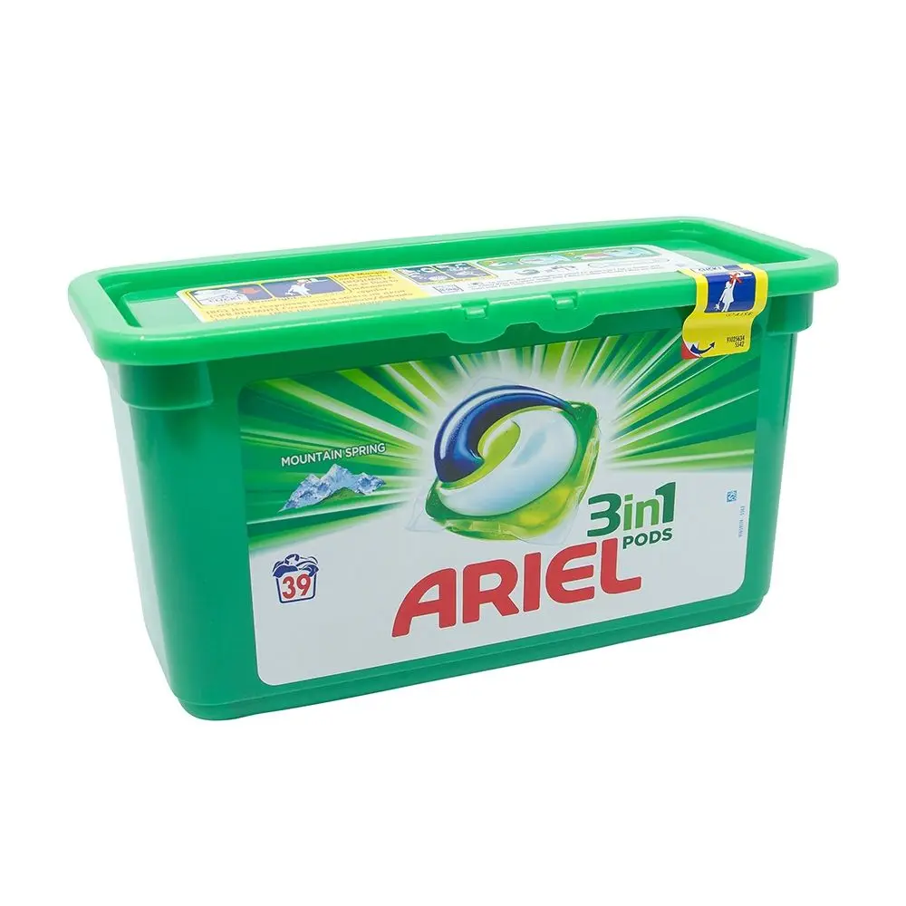 Hot sale Powerful Ariel pods/capsules 3 in 1 Mountain Spring Washing Gel Ariel All in 1 capsule / Ariel 3in1 PODS Washing liq