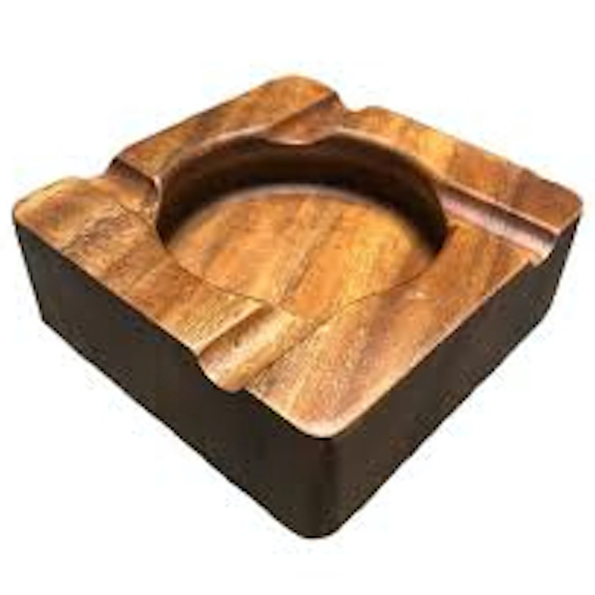 New Arrival Square Shaped Wooden Ashtray with 4 Slots for Cigarette and Cigars used for Keeping ashes