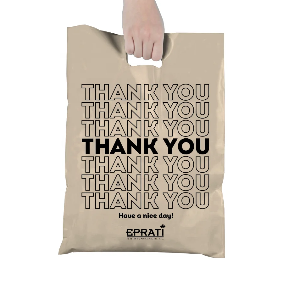 Eco-Friendly High Quality Wholesale Reinforced Die Cut Plastic Bag With Handle For Business from Turkey