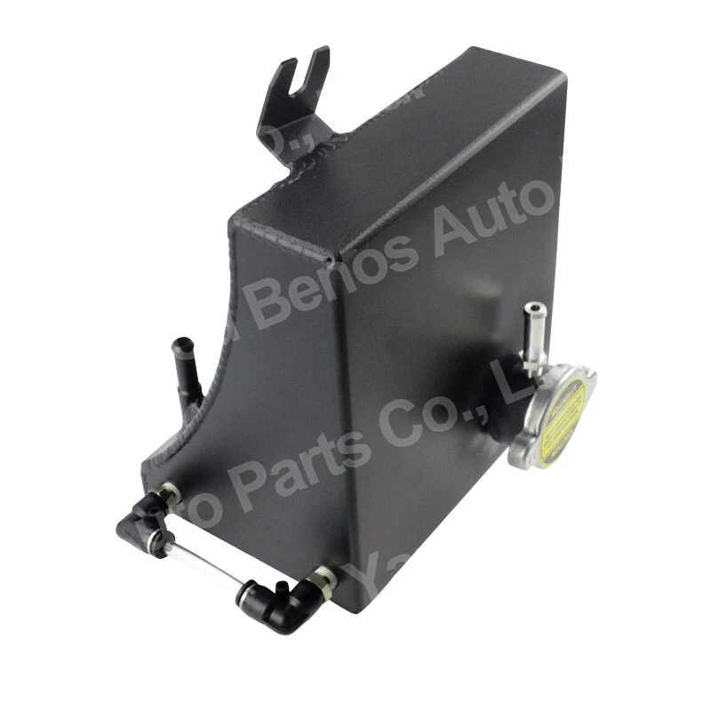 Aluminum Radiator Coolant Overflow Tank Can+CNC CAP For Nissan 240SX S13 Silvia