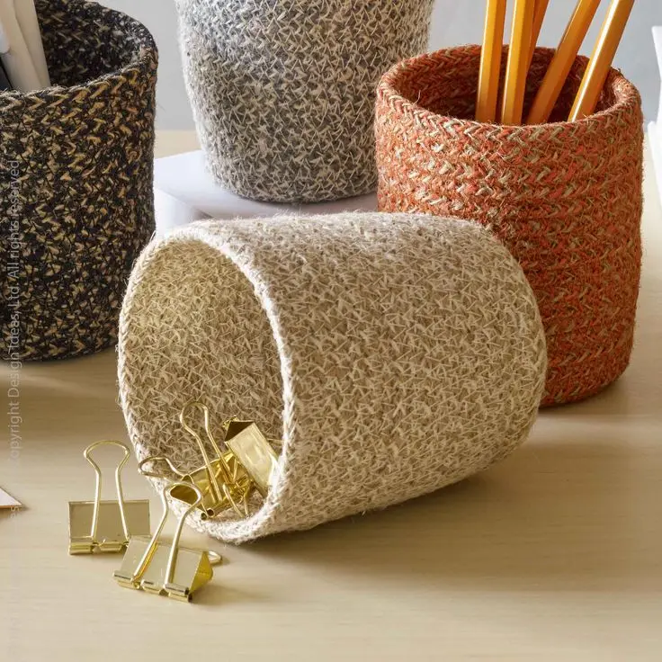 Jute Pen Pencil Holder High Selling Quality Jute panicle Marker Modern Look Pen Holder For Office School Table Usage Wholesale