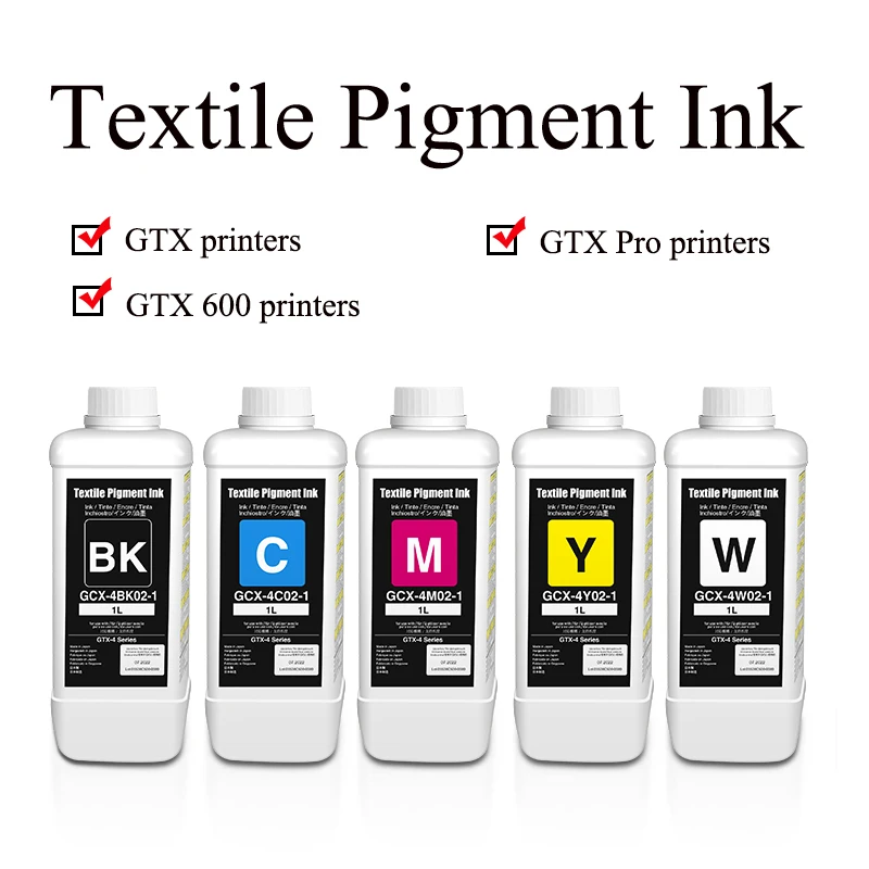 1000ml DTG Pigment Ink High Quality Brother GTX/GTX Pro/GTX600 Textile Ink for Garment Printing