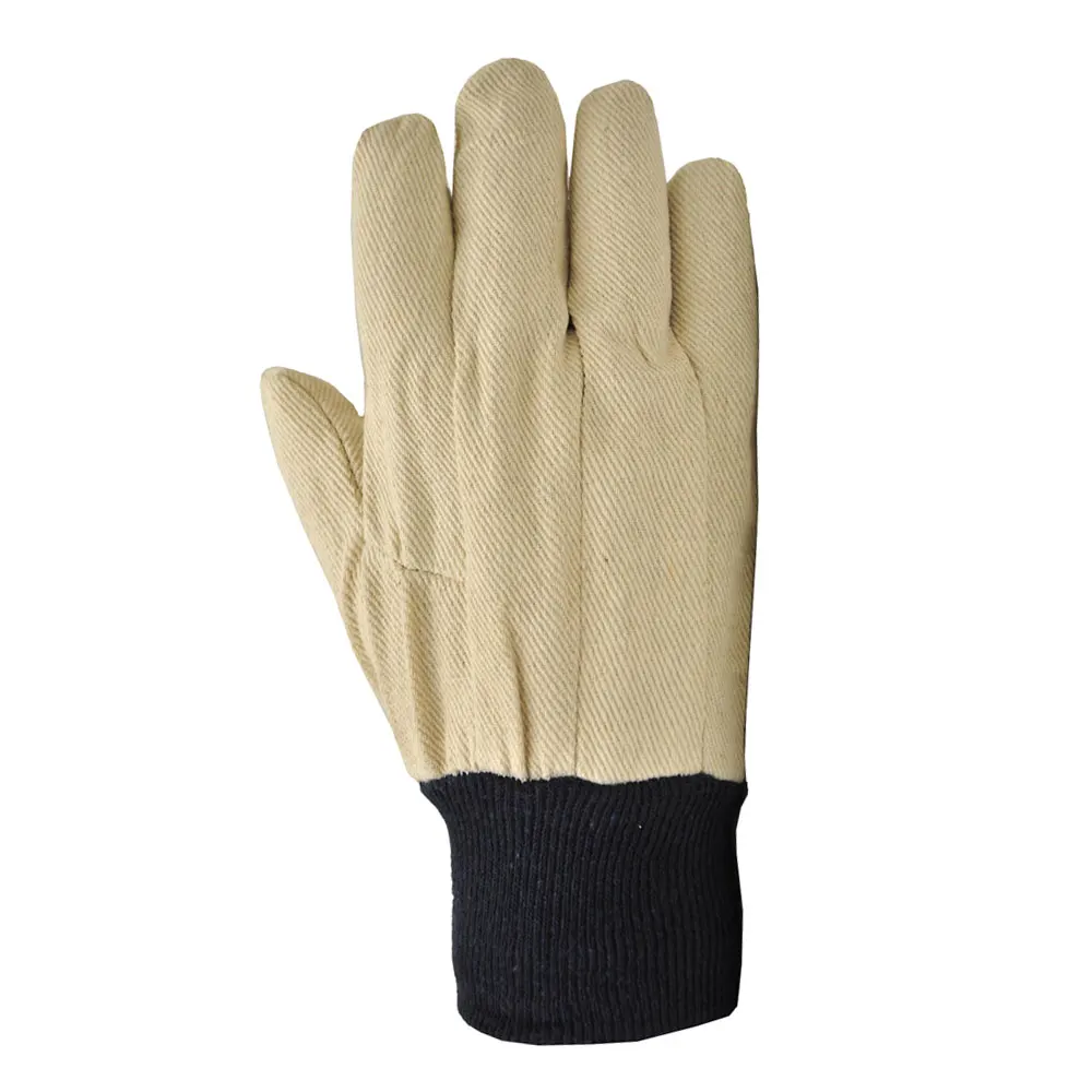Wholesale New Canvas  knitted Wrist Gloves Construction Work style Labor Working Wear Hand Safety Good Grip Gloves for work