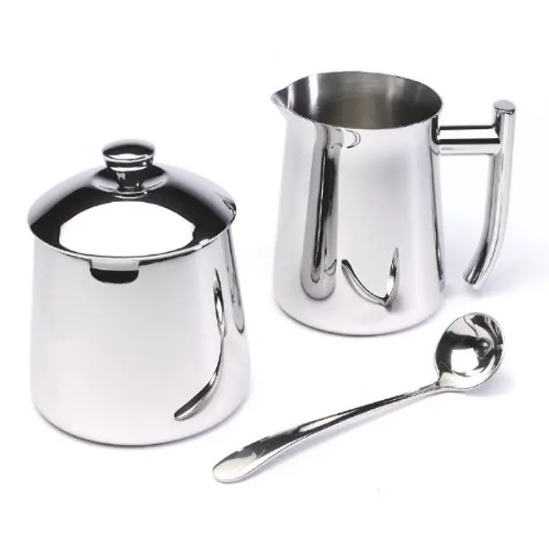 Wholesale Indian Handcrafted Handmade Metal Sugar Canister Set with Tray Available at Customized Shape and Size