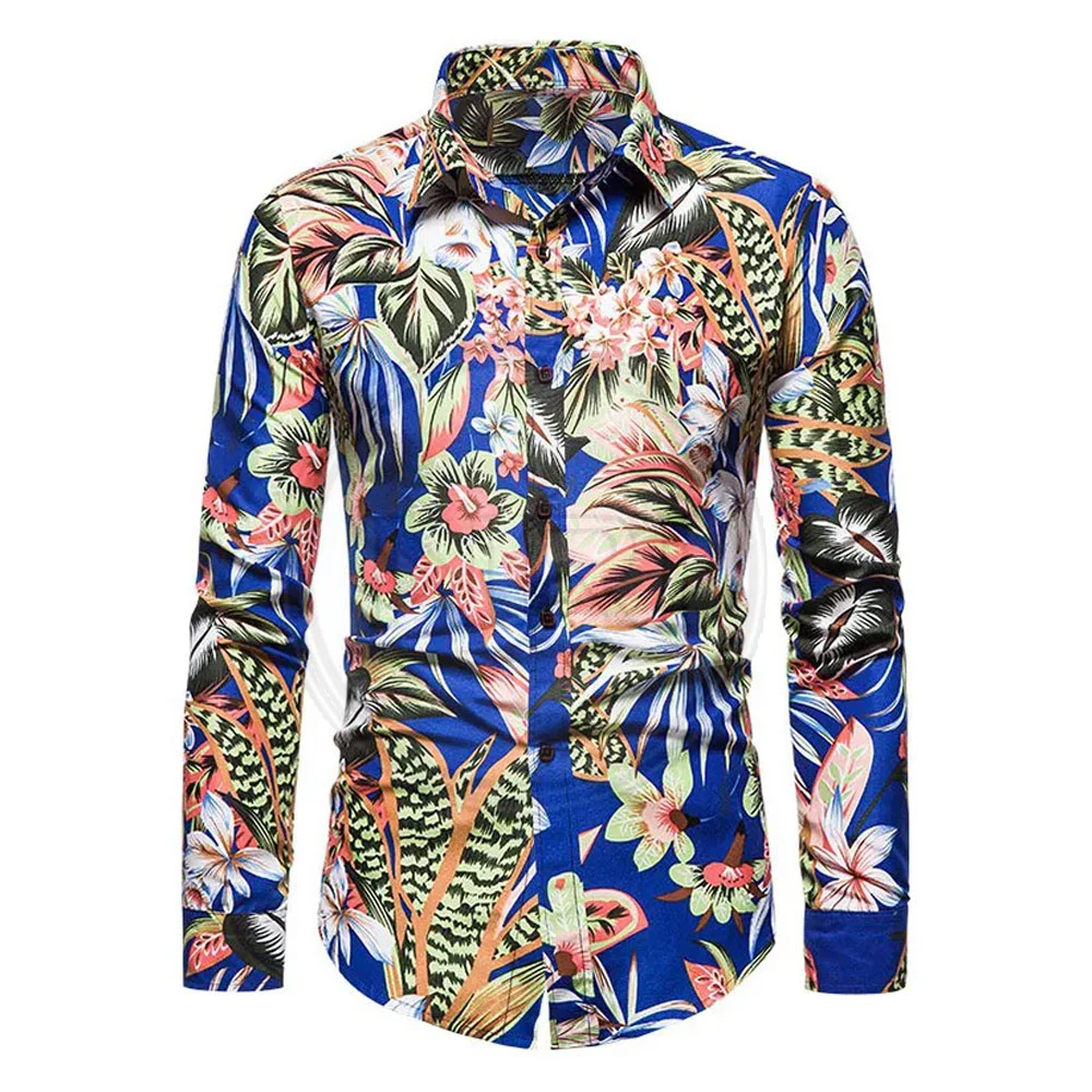 Mens sublimated / printed Best Selling Cheap OEM long Sleeve with Print Men CASUAL Winter Cotton made dress Fashionable shirts