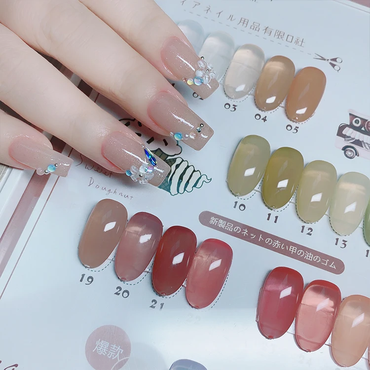 ZRKGEL Professional Jelly Nail Gel Polish 15ml 36 colors icy jelly Gel Translucent Soak Off UV LED Gel Nail Polish