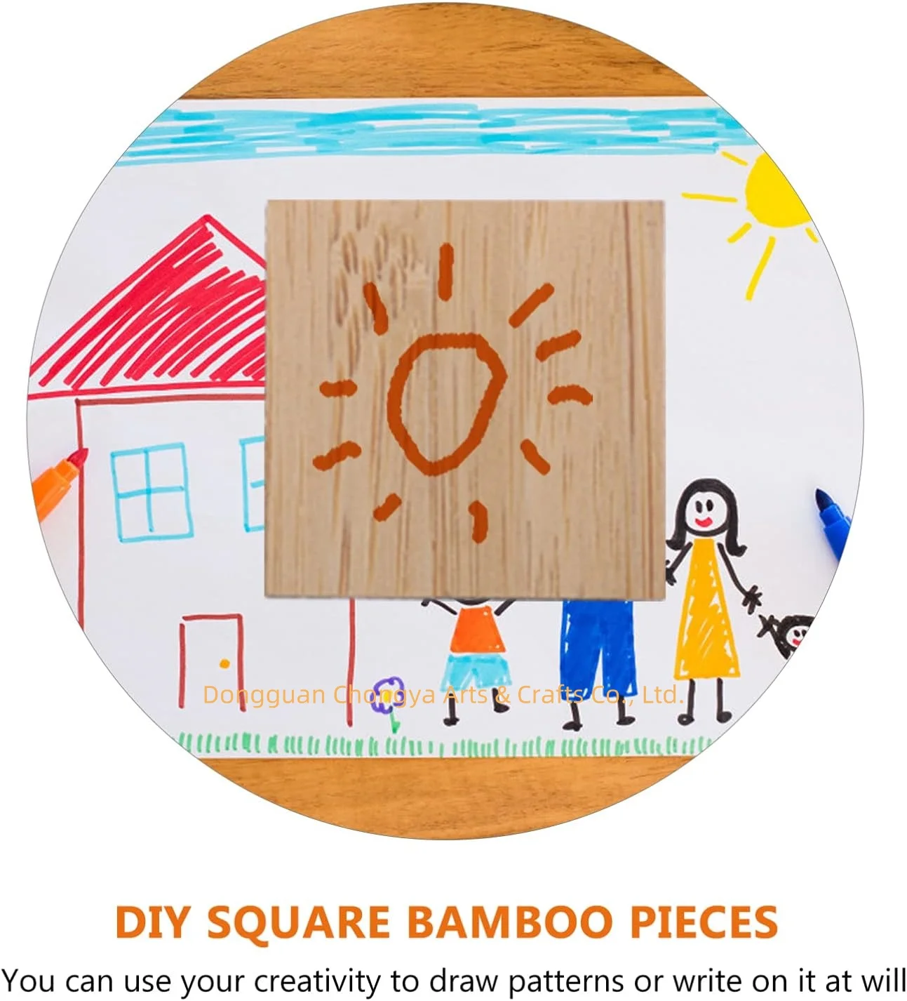 1/8 x 8 x 8 inch Ecofriendly Premium Bamboo Plywood Unfinished Craft Wooden Sheets Wood Pieces Blank Wood Slices for Laser