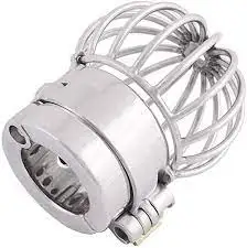 Steel chastity Birdcage Ball Stretcher