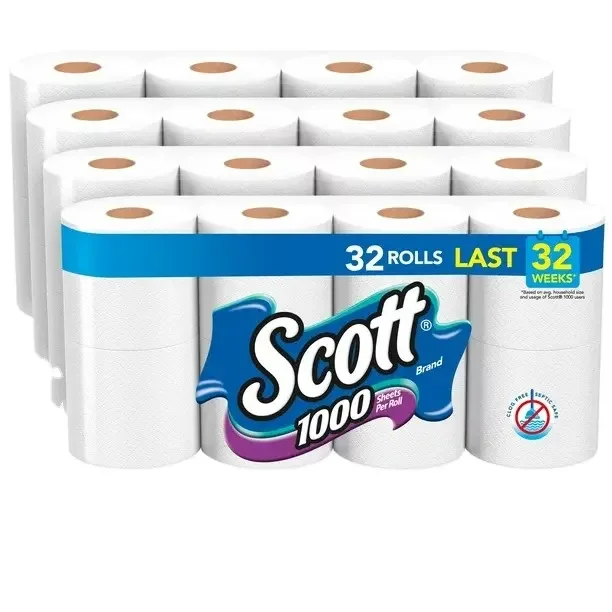 Bulk Selling Scott Standard Grade Toilet Paper with 2-Ply White wrapped 550 Sheets, 80 Rolls | Counts 44,000 for sale