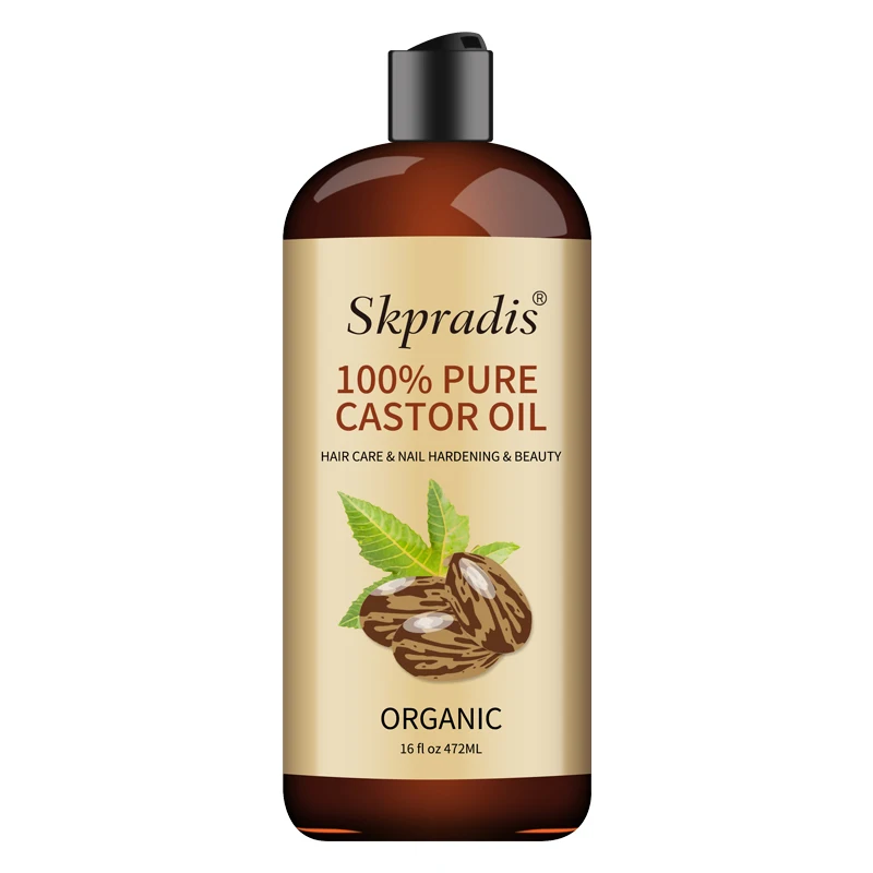 OEM Organic Castor Oil 16oz - 100% Pure Castor Oil Restores Hair Shine for Hair Growth, Eyelashes Jamaican Black Castor Oil