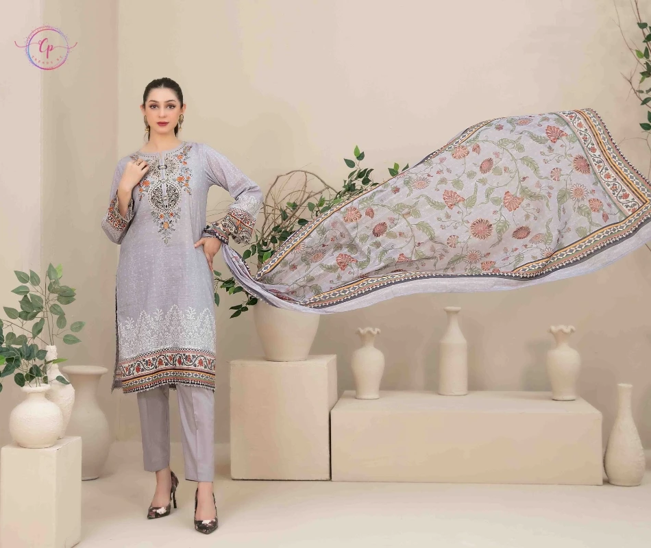 SSumaira Presenting Shahid Tawakkal AHAVA New Stitched Emb  Digital Printed Lawn Shirt Plain Dyed Trouser & Diamond Dupatta
