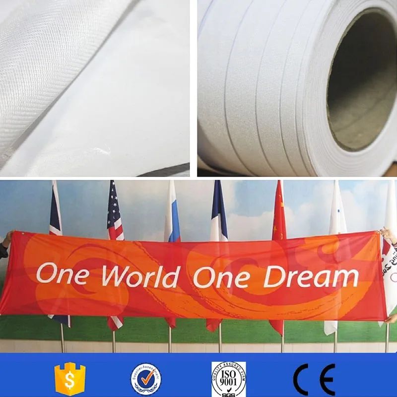 110gsm Outdoor Polyester Flag Fabric for Inkjet Printer Eco-Solvent Printable Backlit Material Film Paper Type Shoe Fabrications