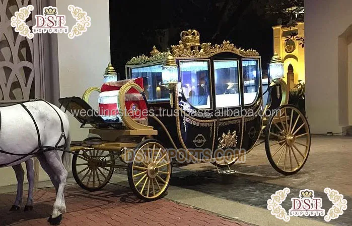 Touring Horse Drawn Carriages with Double Hood English Touring Black Horse Carriage With Hood Horse Drawn Carriages Manufacturer