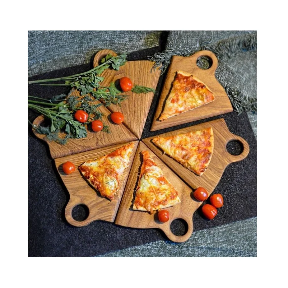 Upcoming Product wood Serving tray with handle wood paddle board pizza plate mango wood cutting board at low price