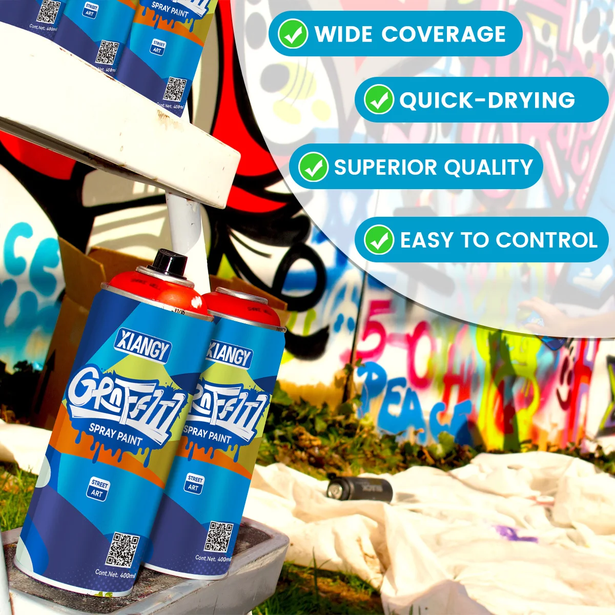 Manufacturer Supplied hand from Graffiti spray paint repair paint graffiti anti-rust refurbishment Artistic Creation spray paint