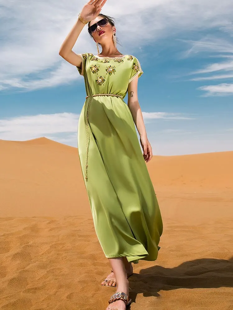 2022 New arrival kaftan dress summer kaftan dresses women silk kaftan dresses women