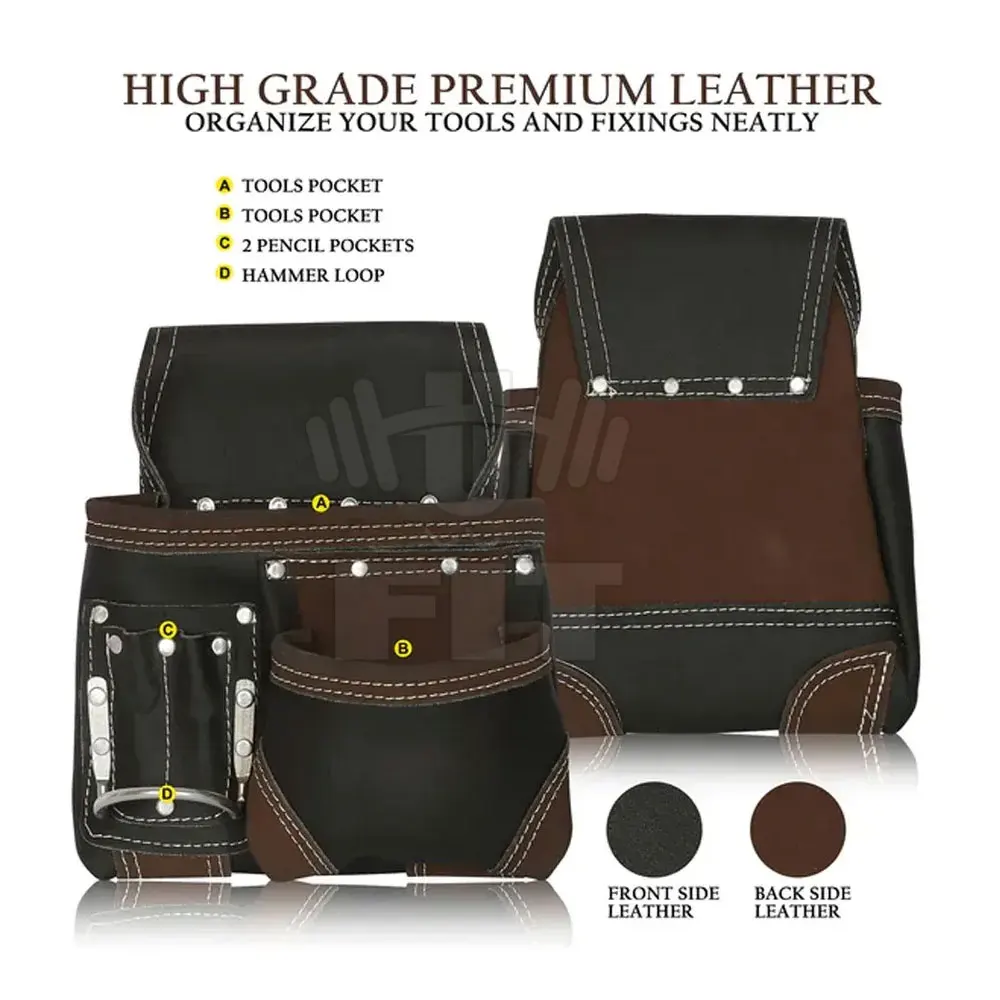High Quality Leather Tool Belt Large Capacity Tool Holding Bag For Carpenter Multi Tool Storing Belt