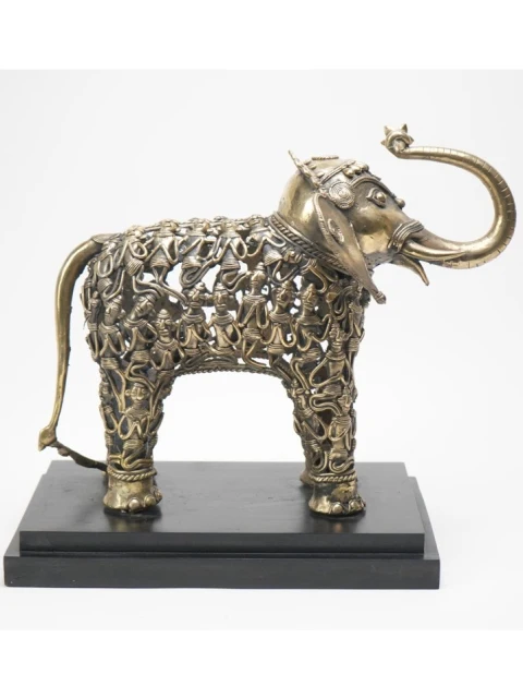 BRASS ANTIQUE TRIBAL ELEPHANT FOR HOME DECOR
